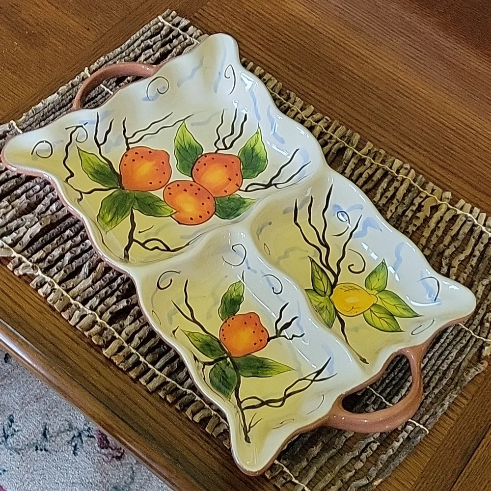 Vintage serving dish, 3 compartment - Picture 1 of 6
